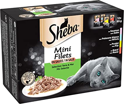 Sheba Filet Sauce 4 Meat Mix Bags 12x85 